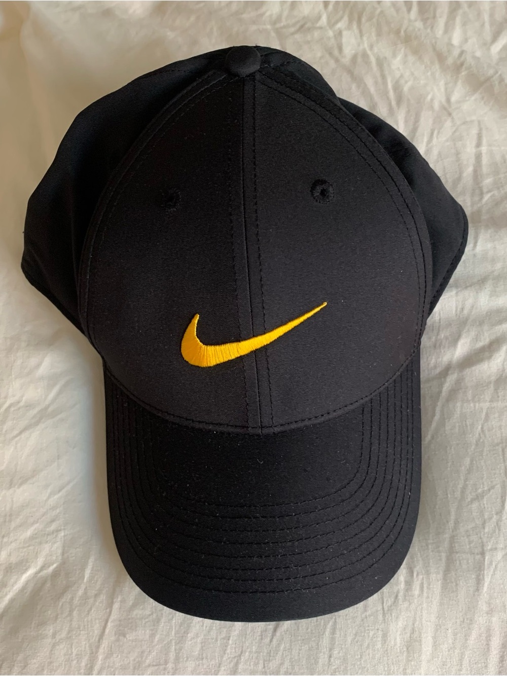 Nike Black Baseball Cap with Yellow Swoosh